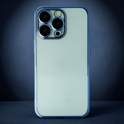 Apple İphone 14 Pro Max Kılıf Razer Lensli Silikon - Açık Mavi