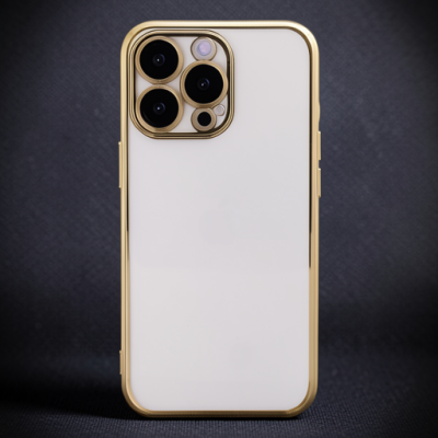 Apple İphone 14 Pro Max Kılıf Razer Lensli Silikon - Gold