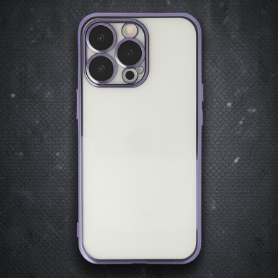 Apple İphone 14 Pro Max Kılıf Razer Lensli Silikon - Mor