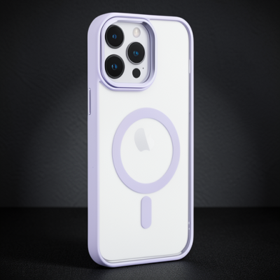 Apple İphone 14 Pro Max Kılıf Room Magneticsafe Silikon - Lila