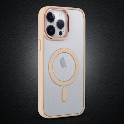 Apple İphone 14 Pro Max Kılıf Room Magneticsafe Silikon - Pudra