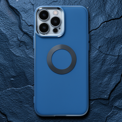 Apple İphone 14 Pro Max Kılıf Slot Silikon - Sierra Blue