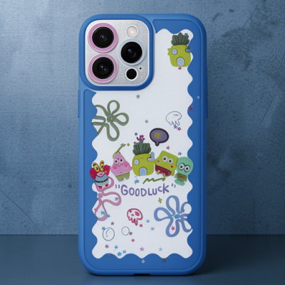 Apple İphone 14 Pro Max Kılıf Sweet Desenli Silikon Kapak - Açık Mavi