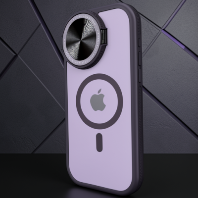 Apple İphone 14 Pro Max Kılıf Teleskop Lens Magsafe Silikon Kapak - Derin Mor
