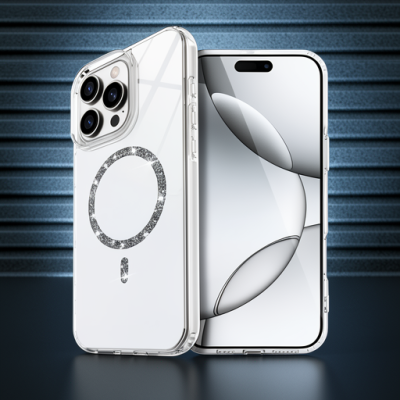 Apple İphone 14 Pro Max Live Diamond Magsafe Kapak - Şeffaf