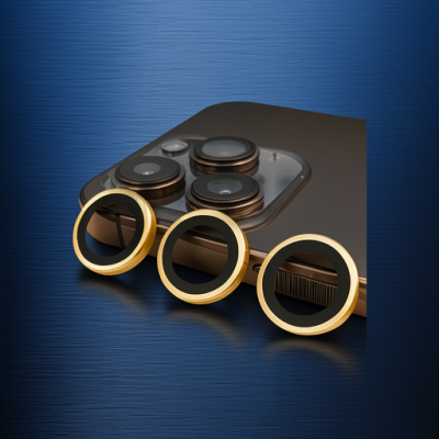 Apple İphone 14 Pro Max Raze Metal Kamera Lens - Gold