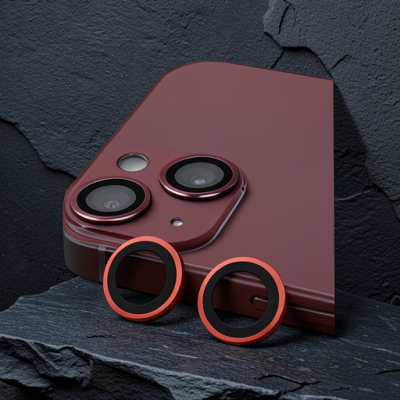 Apple İphone 14 Raze Metal Kamera Lens - Kırmızı