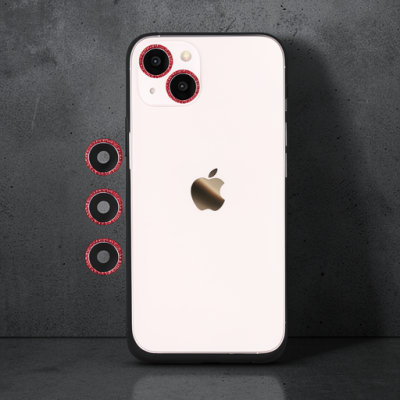 Apple İphone 14 Shine Kamera Lens - Kırmızı