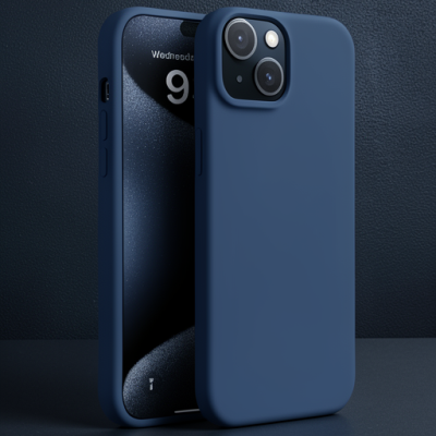 Apple İphone 15 Kılıf First Silikon - Lacivert