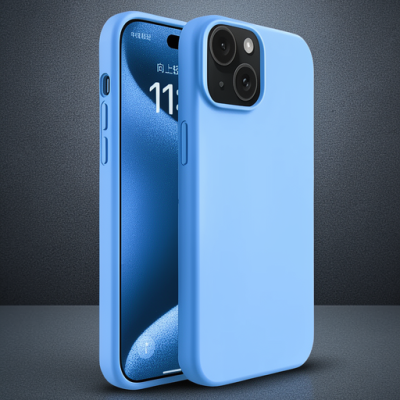 Apple İphone 15 Kılıf First Silikon - Mavi