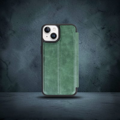 Apple İphone 15 Kılıf Flip Cover - Koyu Yeşil