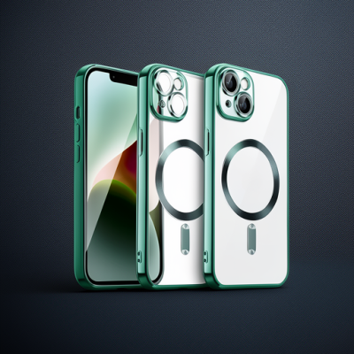 Apple İphone 15 Kılıf Kross Magneticsafe Kapak - Açık Yeşil