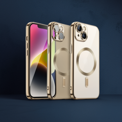 Apple İphone 15 Kılıf Kross Magneticsafe Kapak - Gold