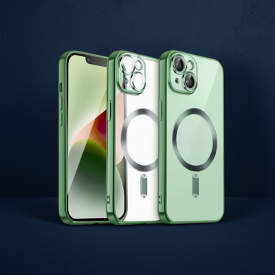 Apple İphone 15 Kılıf Kross Magneticsafe Kapak - Koyu Yeşil