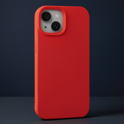 Apple İphone 15 Kılıf Nano İçi Kadife Silikon - Kırmızı