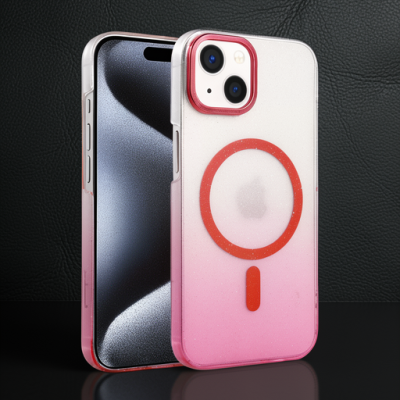 Apple İphone 15 Plus Glossy Magsafe Kapak - Pembe