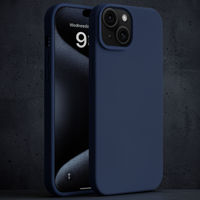 Apple İphone 15 Plus Kılıf First Silikon - Lacivert
