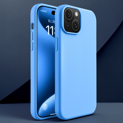 Apple İphone 15 Plus Kılıf First Silikon - Mavi