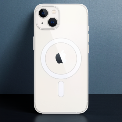 Apple İphone 15 Plus Kılıf Pc Real Magsafe Kapak - Şeffaf