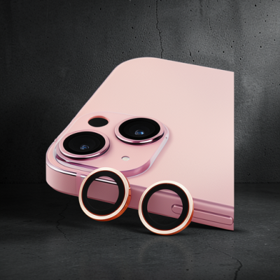 Apple İphone 15 Plus Raze Metal Kamera Lens - Pembe