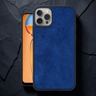Apple İphone 15 Pro Kılıf Aras Deri Kapak - Lacivert
