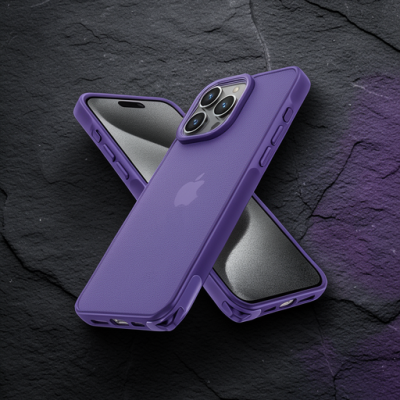 Apple İphone 15 Pro Kılıf Elegant Kapak - Derin Mor