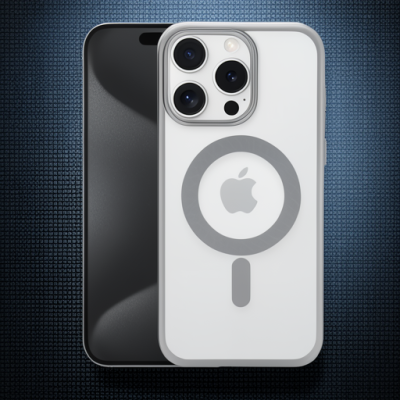 Apple İphone 15 Pro Kılıf Erozi Magsafe Kapak - Gümüş