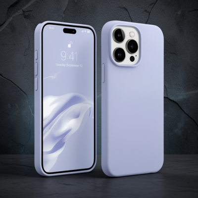Apple İphone 15 Pro Kılıf First Silikon - Lila