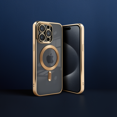 Apple İphone 15 Pro Kılıf Kross Magneticsafe Kapak - Gold