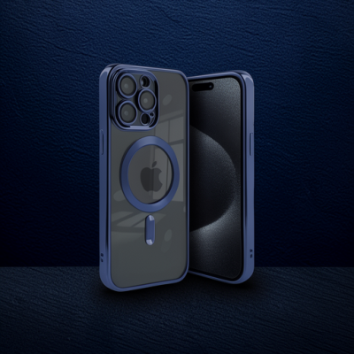 Apple İphone 15 Pro Kılıf Kross Magneticsafe Kapak - Lacivert