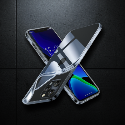 Apple İphone 15 Pro Kılıf Lüx Şeffaf Silikon
