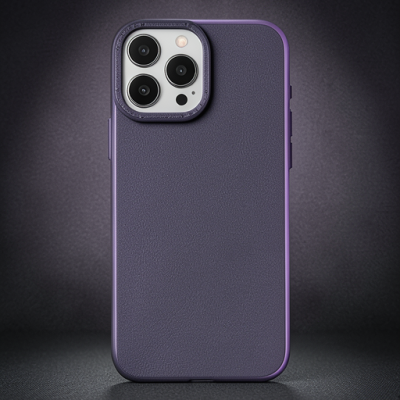 Apple İphone 15 Pro Kılıf Modos Metal Kapak - Derin Mor