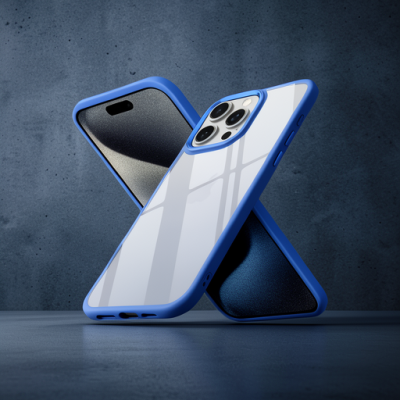 Apple İphone 15 Pro Kılıf Power Silikon - Mavi