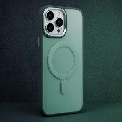 Apple İphone 15 Pro Kılıf Room Magneticsafe Silikon - Köknar Yeşili