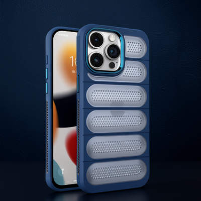 Apple İphone 15 Pro Max Kılıf Airmax Silikon Kapak - Lacivert