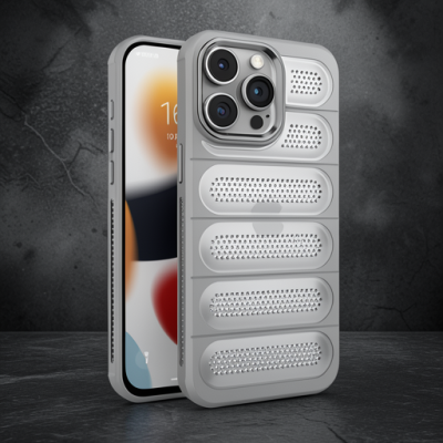 Apple İphone 15 Pro Max Kılıf Airmax Silikon Kapak - Titan Gri
