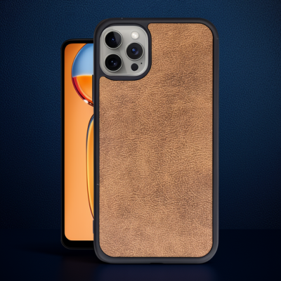 Apple İphone 15 Pro Max Kılıf Aras Deri Kapak - Taba