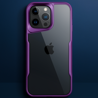 Apple İphone 15 Pro Max Kılıf Boyi Silikon Kapak - Derin Mor