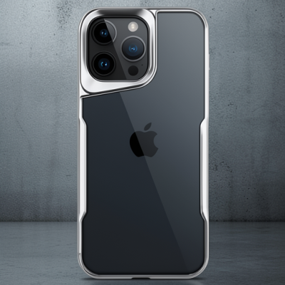 Apple İphone 15 Pro Max Kılıf Boyi Silikon Kapak - Gümüş