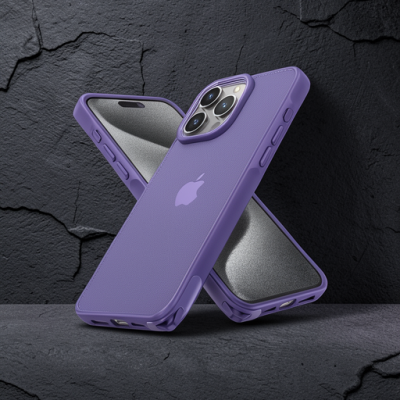 Apple İphone 15 Pro Max Kılıf Elegant Kapak - Derin Mor