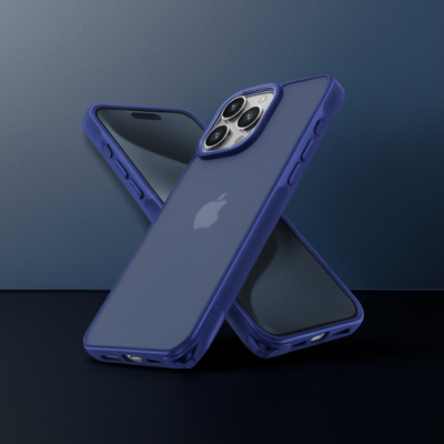 Apple İphone 15 Pro Max Kılıf Elegant Kapak - Lacivert