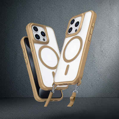 Apple İphone 15 Pro Max Kılıf Enka Magsafe Silikon Kılıf - Desert