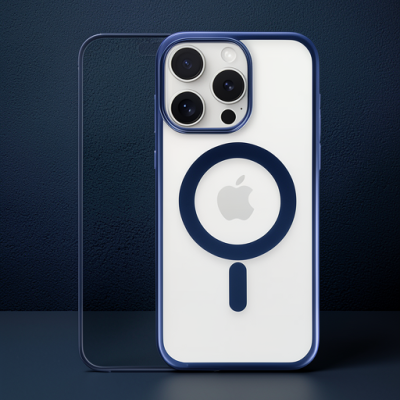 Apple İphone 15 Pro Max Kılıf Erozi Magsafe Kapak - Lacivert