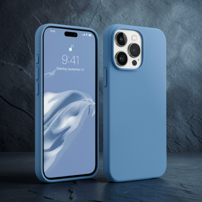 Apple İphone 15 Pro Max Kılıf First Silikon - Mavi