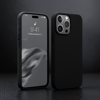 Apple İphone 15 Pro Max Kılıf First Silikon - Siyah