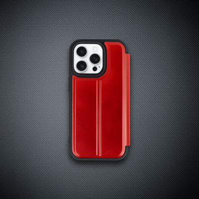 Apple İphone 15 Pro Max Kılıf Flip Cover - Kırmızı