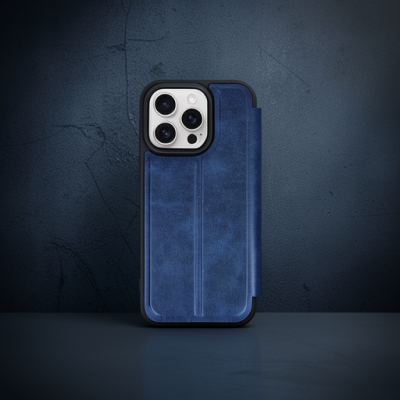 Apple İphone 15 Pro Max Kılıf Flip Cover - Lacivert