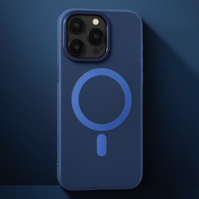 Apple İphone 15 Pro Max Kılıf Lodos Magneticsafe Mat Kapak - Mavi
