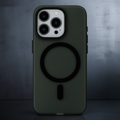 Apple İphone 15 Pro Max Kılıf Lodos Magneticsafe Mat Kapak - Siyah