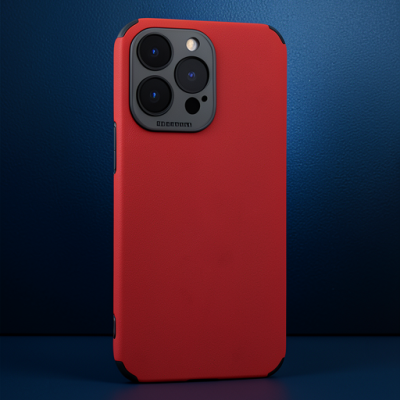 Apple İphone 15 Pro Max Kılıf Loop Deri Silikon - Kırmızı